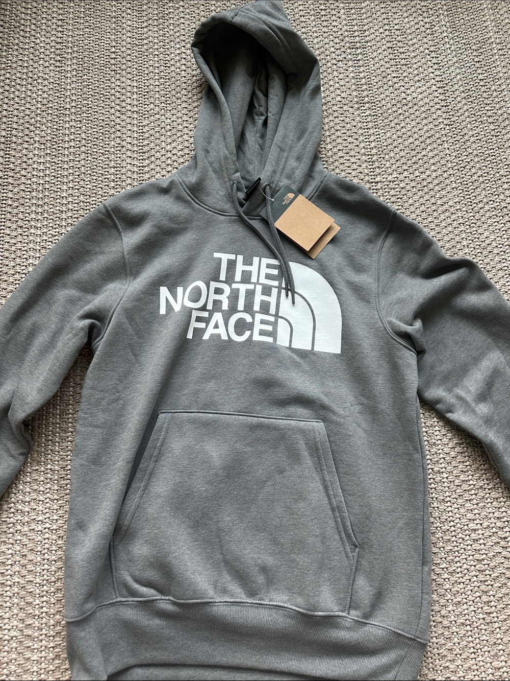 The North Face Men's Gray Crewneck Logo Hoodie